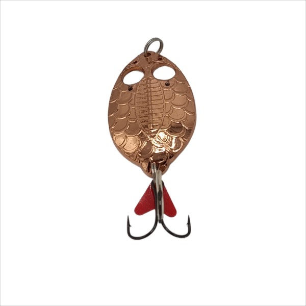 Oscillating fishing lure, Regal Fish, model 8014, 24 grams, copper color